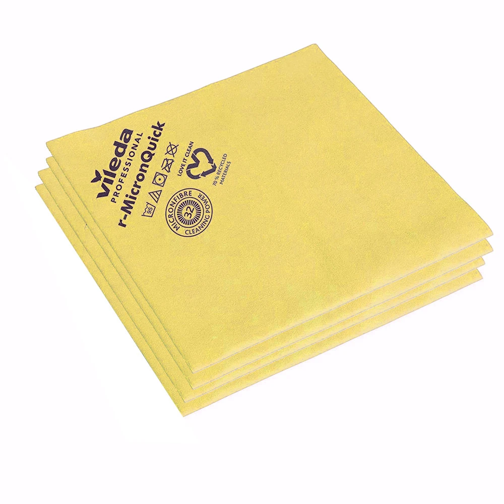 Vileda r-MicronQuick Recycled Durable Microfibre Cloths Yellow