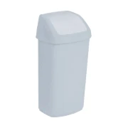  Slimline Indoor Bin 25L Swing Top White 