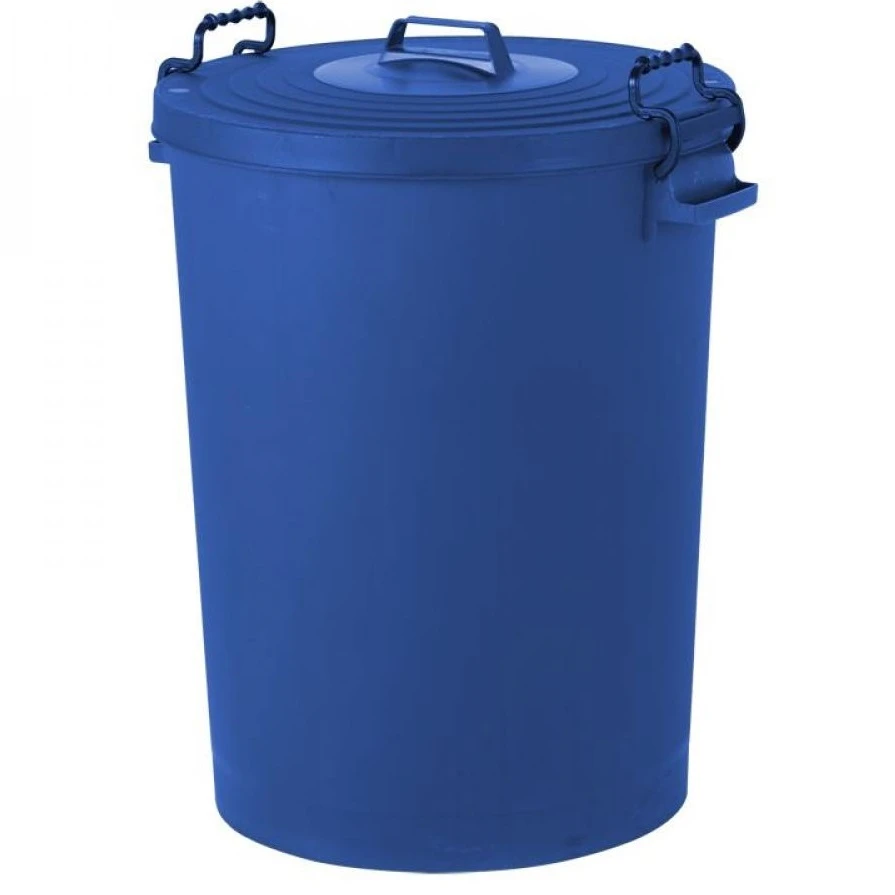  JanSan Dustbin 110 Litre With Lid Blue 