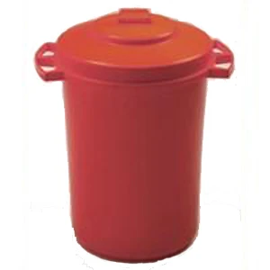 JanSan Dustbin 110 Litre With Lid Red 