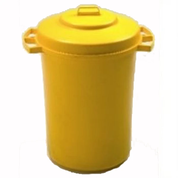  JanSan Dustbin 110 Litre With Lid Yellow 