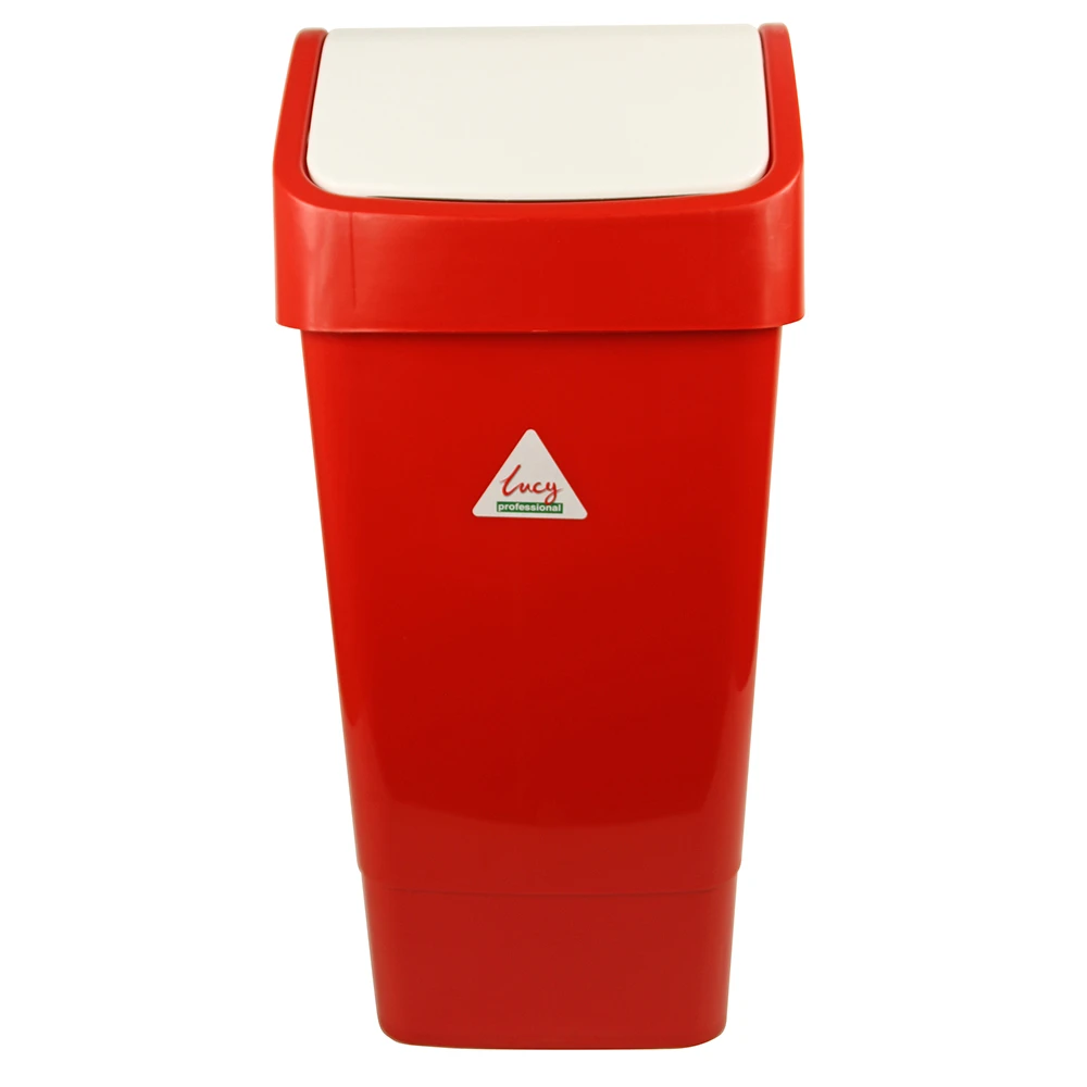  Lucy Swing Top Bin 50 Litre Red 