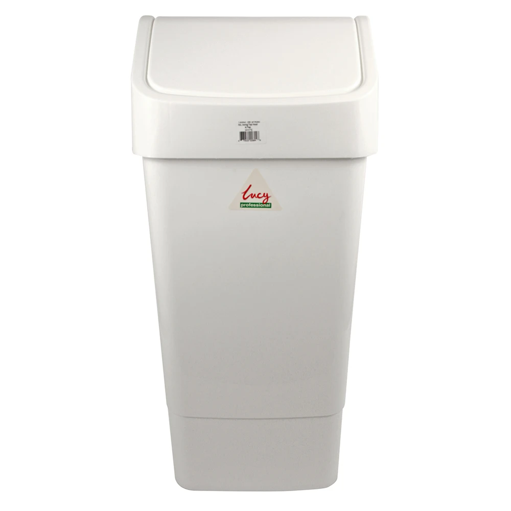  Lucy Swing Top Bin 50 Litre White 