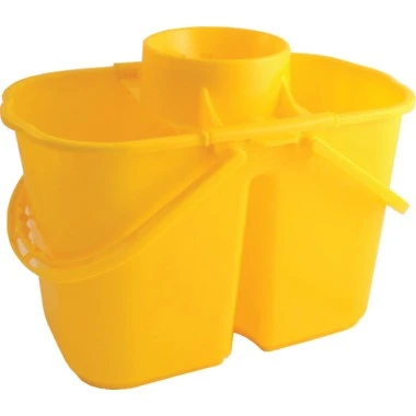  JanSan Double Mop Bucket & Wringer 14 Litre Yellow