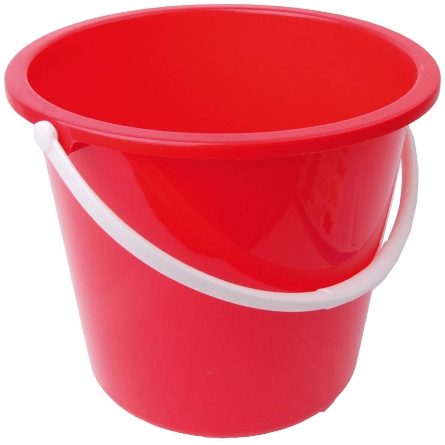 JanSan Round Plastic Bucket 10 Litre Red 