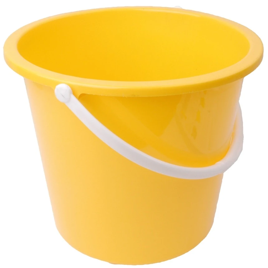 JanSan Round Plastic Bucket 10 Litre Yellow