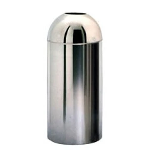 JanSan Open Top Torpedo Bin Chrome 52 Litre