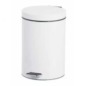 JanSan Steel Pedal Bin 12 litre White 