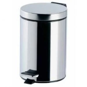 JanSan Steel Pedal Bin Silver 3 Litre 