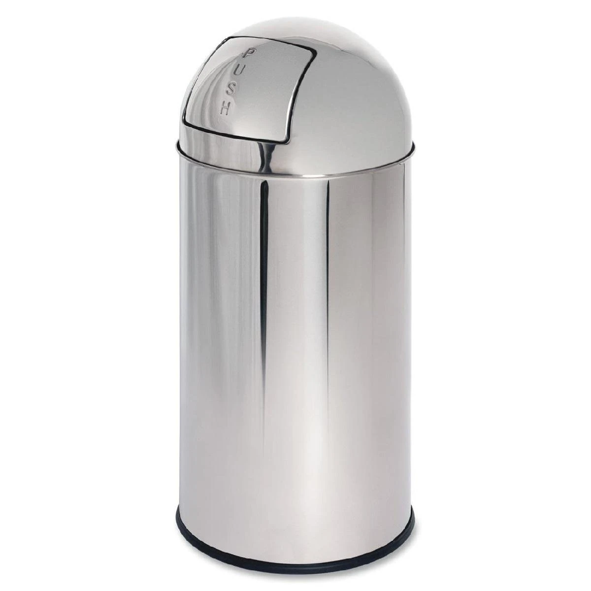 JanSan Bullet-Push Bin Stainless Steel Satin Finish 50 Litre