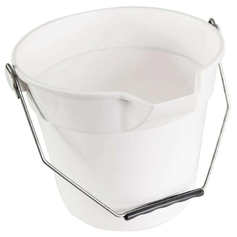 JanSan Lipped Round Plastic Bucket 10 Litre White