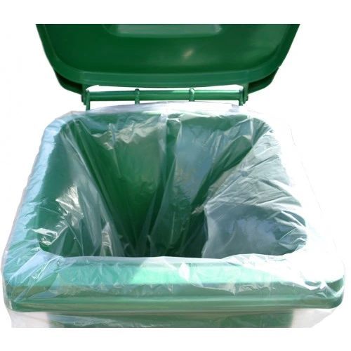 JanSan Classic Wheelie Bin Liners Clear 240L 15kg