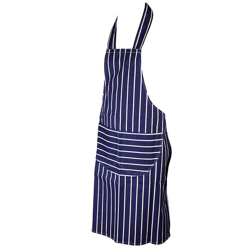 JanSan Caterers Apron Striped Blue & White 