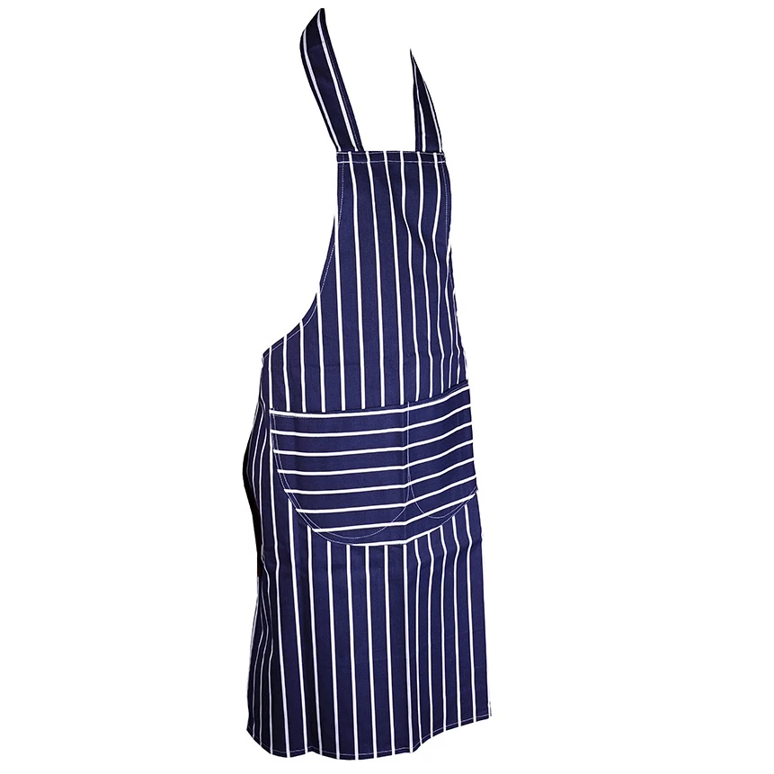 JanSan Caterers Apron Striped Blue & White 