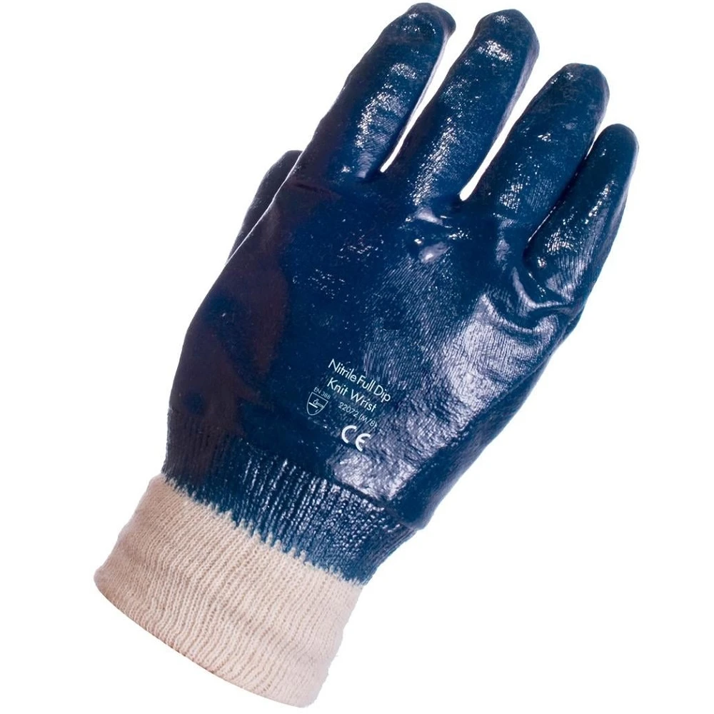  JanSan Heavyweight Knitwrist Nitrile-Coated Work Gloves