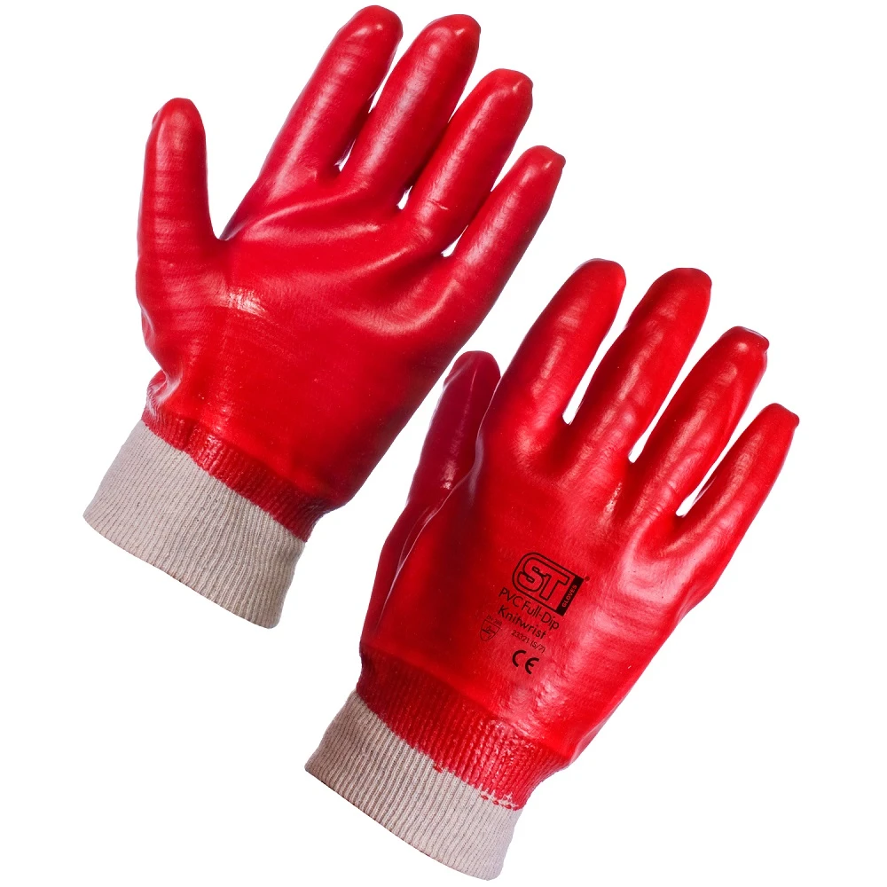  JanSan PVC Fully Coated Knitwrist Glove 7" 