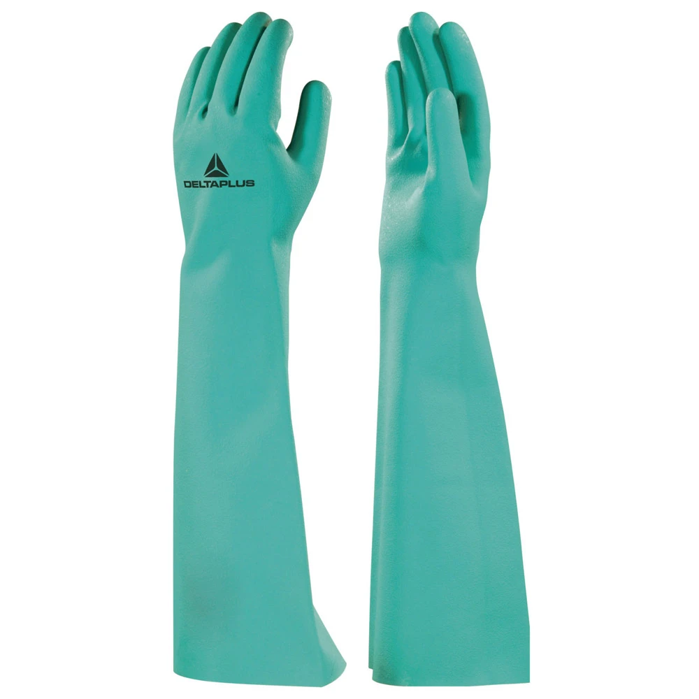  JanSan Nitrile Gauntlet Size 9 Green 46cm Length