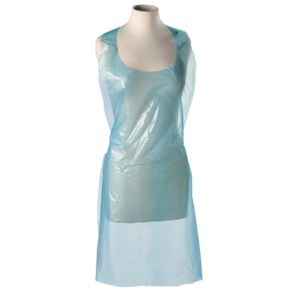 JanSan Disposable Polythene Bib Apron Blue 