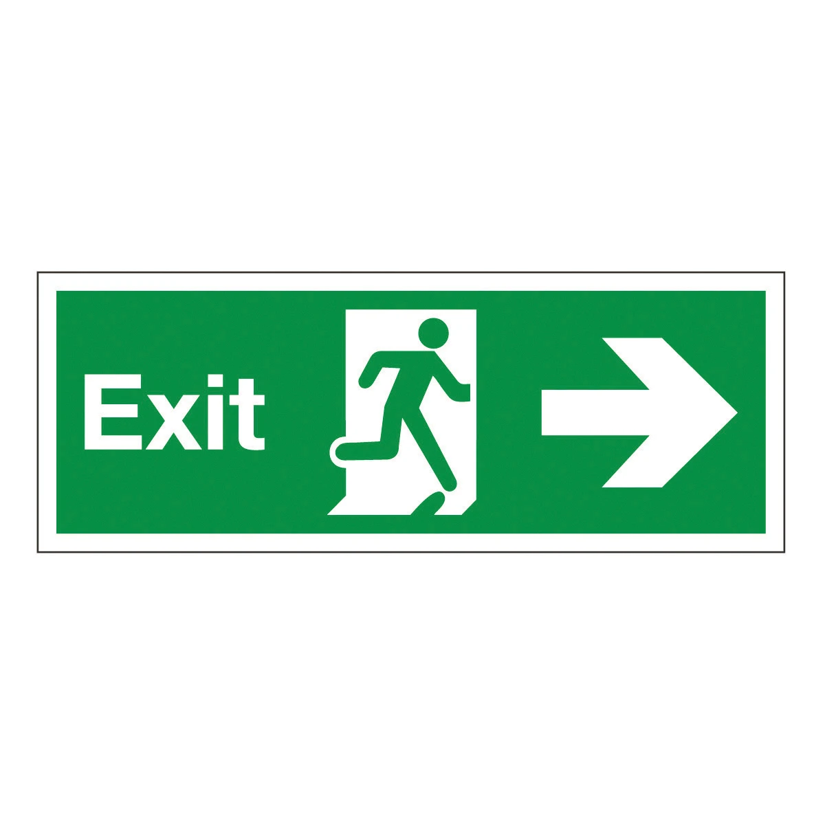 JanSan Fire Exit Sign Right Arrow Self Adhesive 45cm / 18''