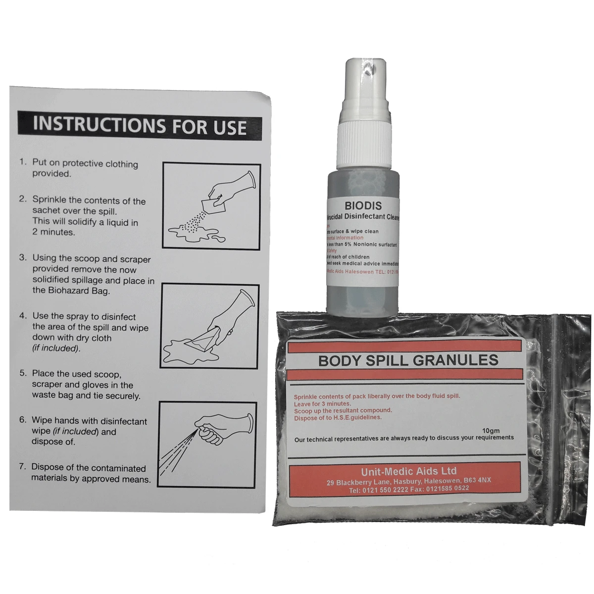 HSE BioHazard Body Fluid Spillage Kit 