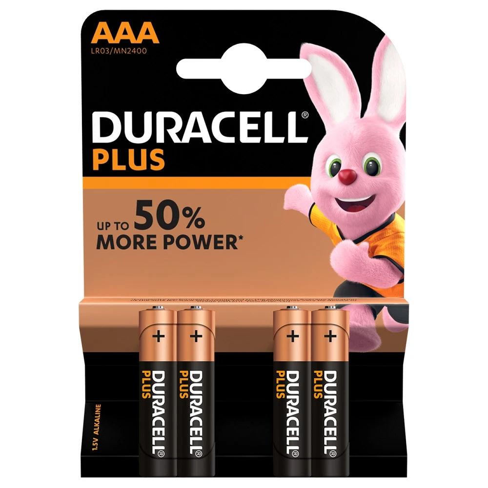  Duracell Plus AAA LR03 Batteries 