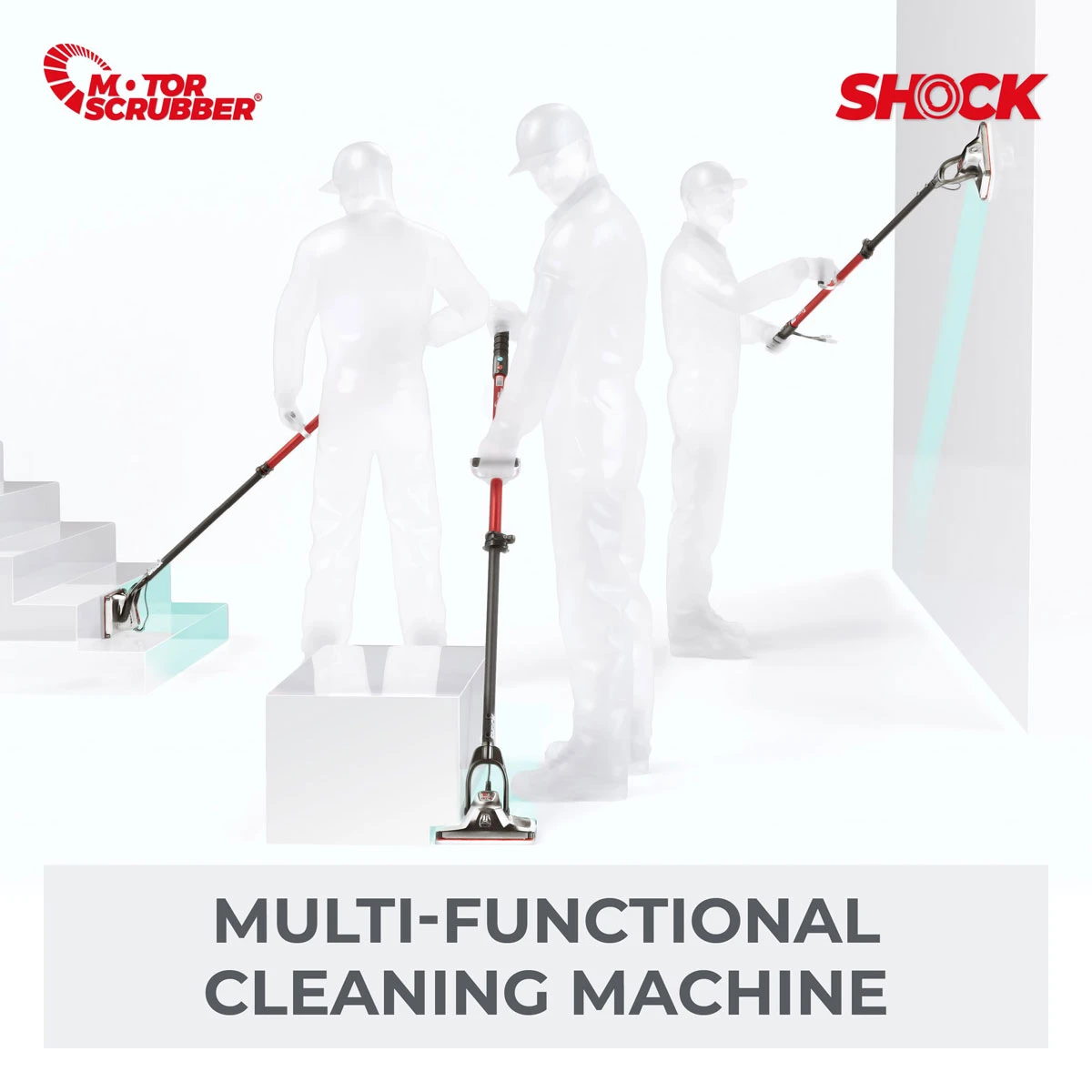 MotorScrubber Shock Oscillation Floor Scrubbing Machine & Backpack 5000rpm