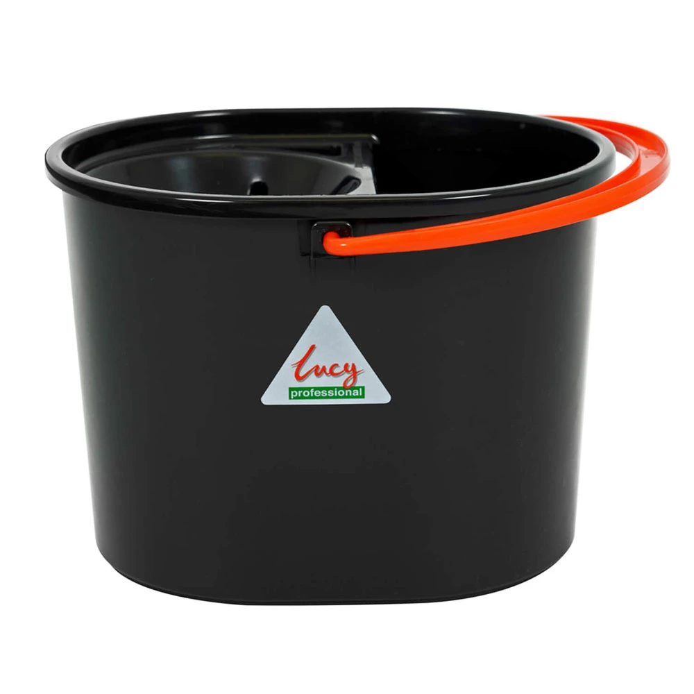  JanSan Recycled Oval Bucket & Wringer 5L Red