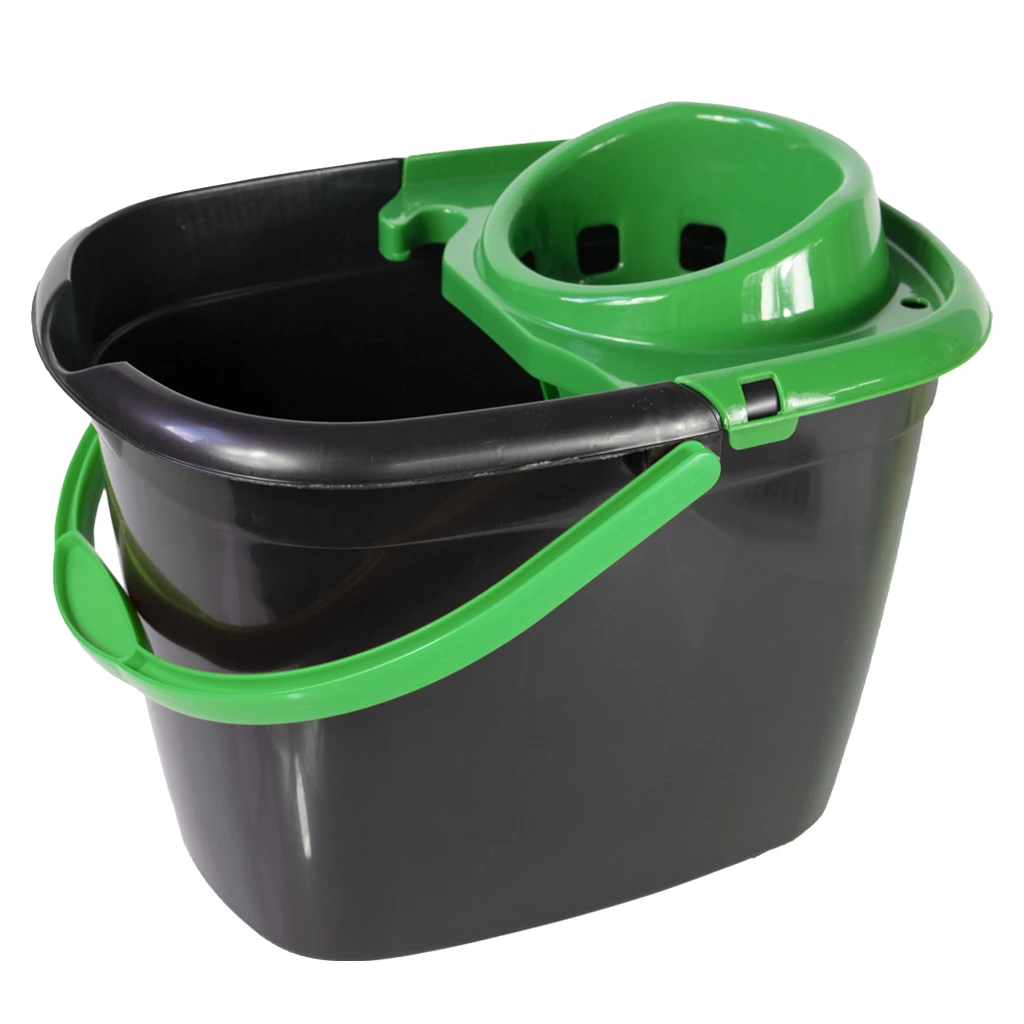 JanSan Recycled Bucket & Wringer 14L Green