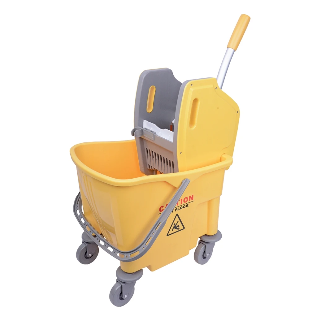 JanSan Buffalo Kentucky Bucket &amp; Plastic Wringer 25 Litre Yellow