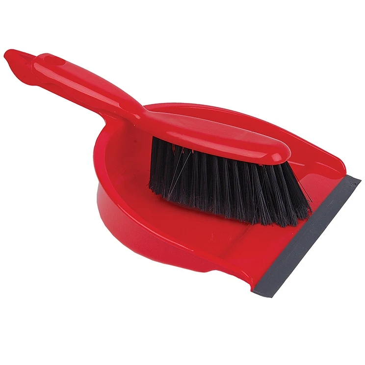 JanSan Dustpan &amp; Brush Set Soft Red 