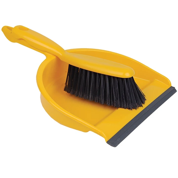 JanSan Dustpan &amp; Brush Set Soft Yellow 