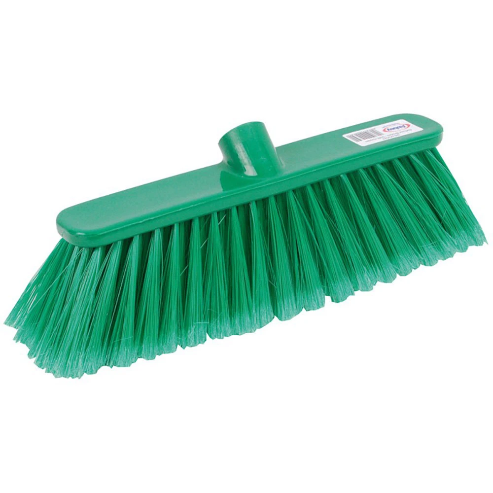  JanSan Poly Broom Head Soft Bristles Green 