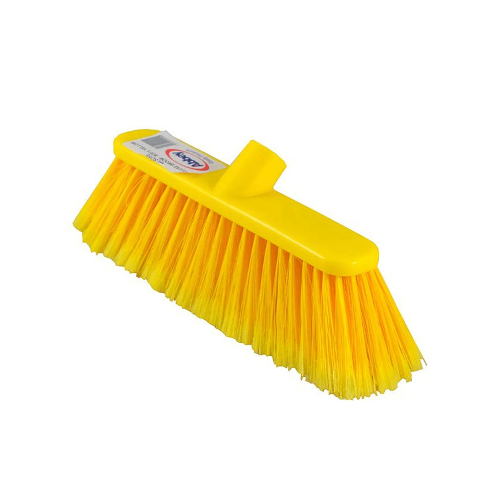 JanSan Poly Broom Head Stiff Bristles Yellow