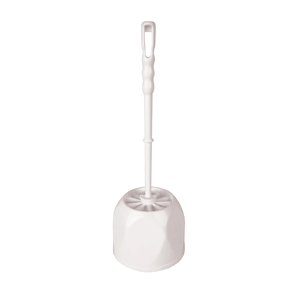 JanSan Toilet Brush Set with Potted Holder White