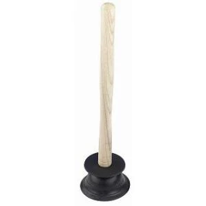 JanSan Sink Drain Plunger Wooden Handle 16&quot;