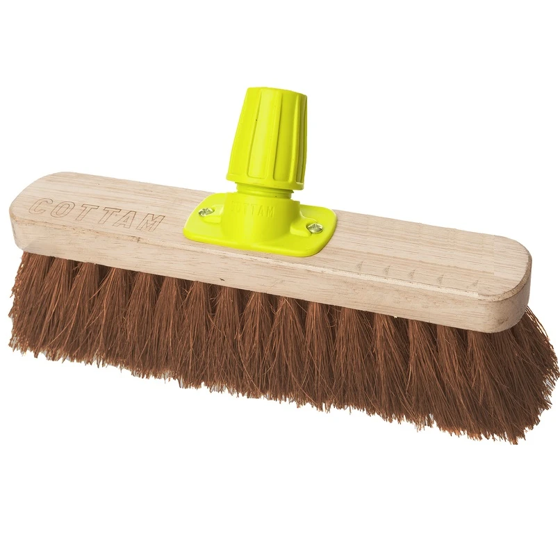  JanSan Premium Wooden Broom Head Soft Coco 11"