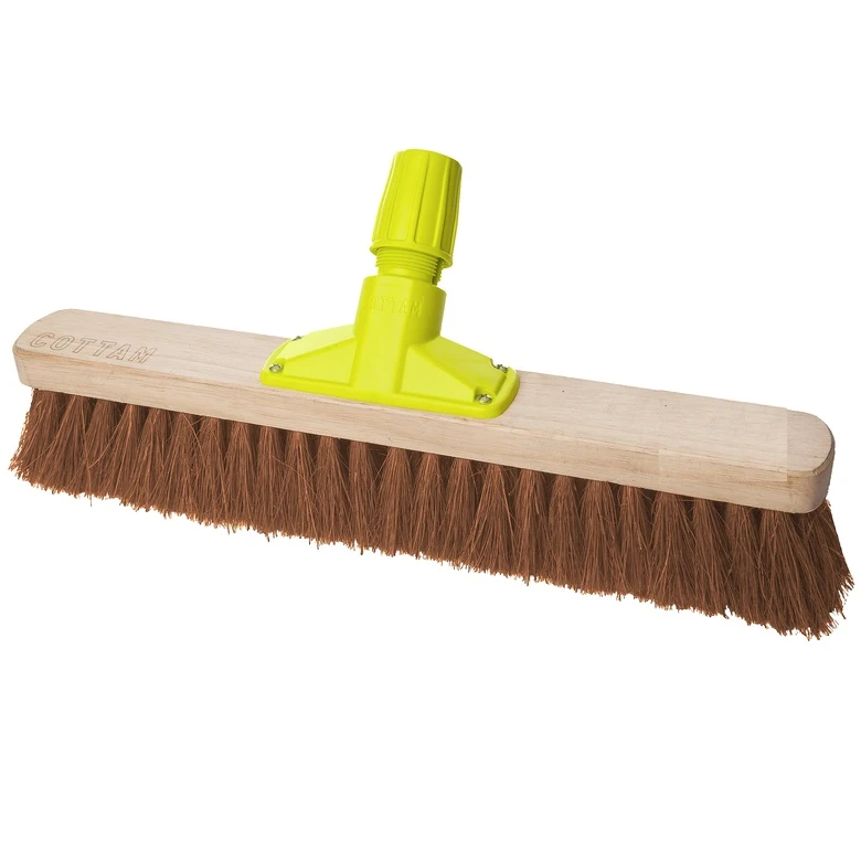 JanSan Premium Wooden Broom Head Soft Coco 18&quot;