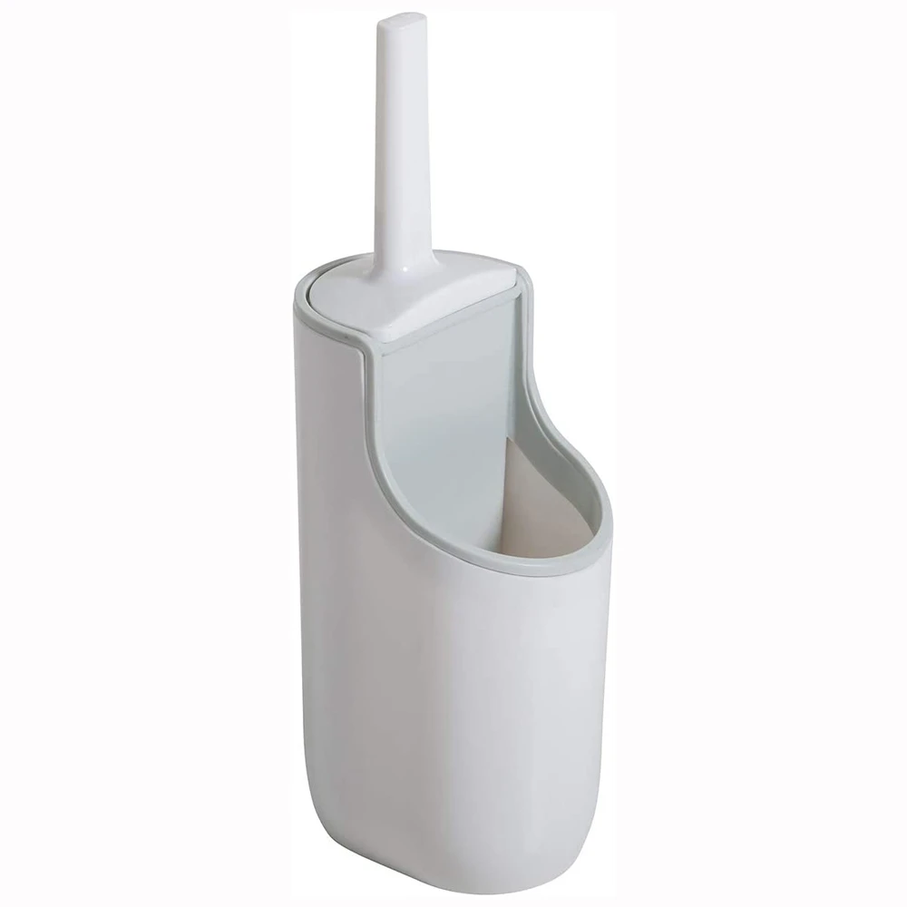  JanSan Closed Toilet Brush With Storage Station Set White