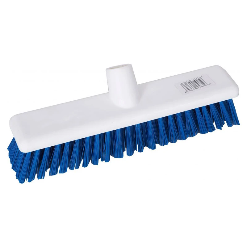  JanSan Broom Head Washable Stiff Blue 12" 30cm