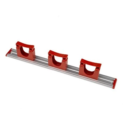 Aluminium Rail 3 Shovel Hangers 515mm Red 