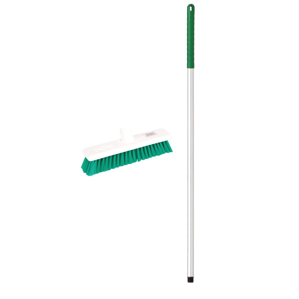 JanSan Washable Soft Broom Complete Green 12&quot; 30cm