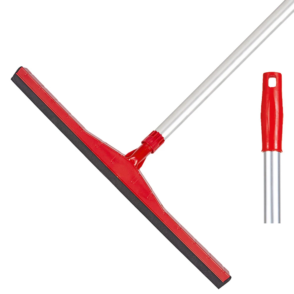 JanSan Hygiene Floor Squeegee &amp; Handle Red 18&quot;