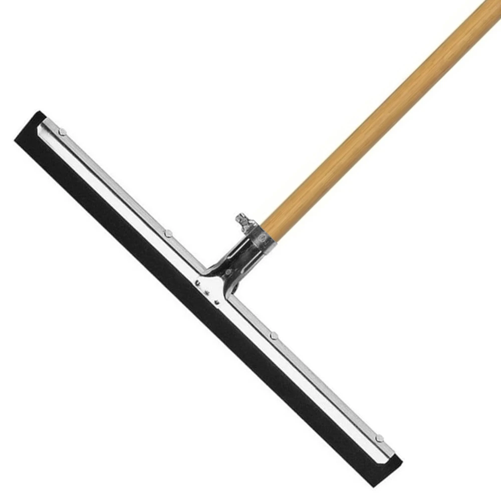 JanSan Floor Squeegee Zinc Plated &amp; Wooden Handle 14&quot;