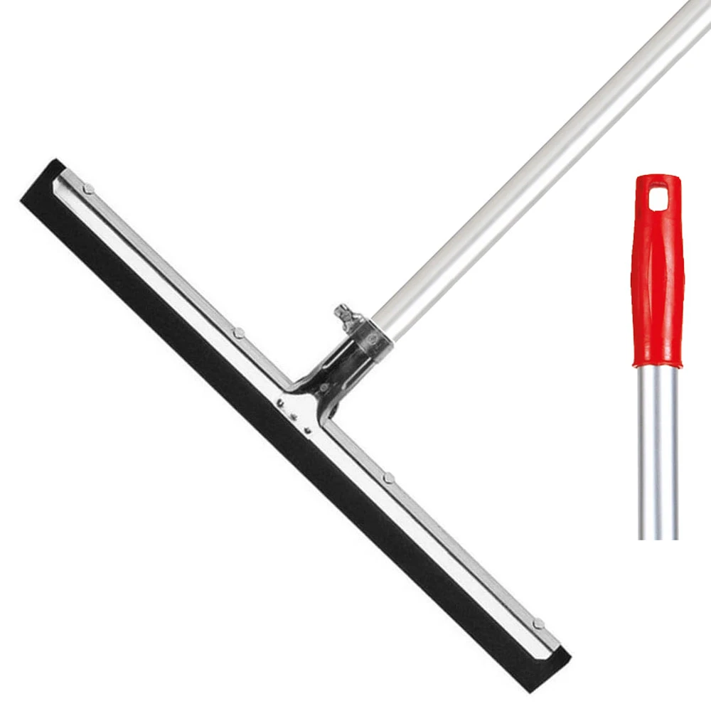 JanSan Floor Squeegee Metal &amp; Aluminium Handle Red 30&quot;