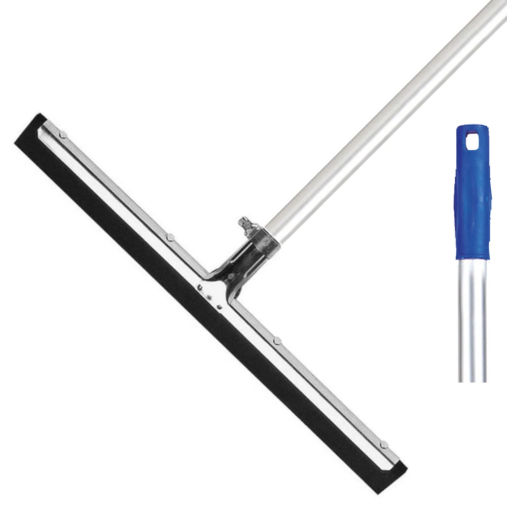 JanSan Floor Squeegee Metal &amp; Aluminium Handle Blue 30&quot;