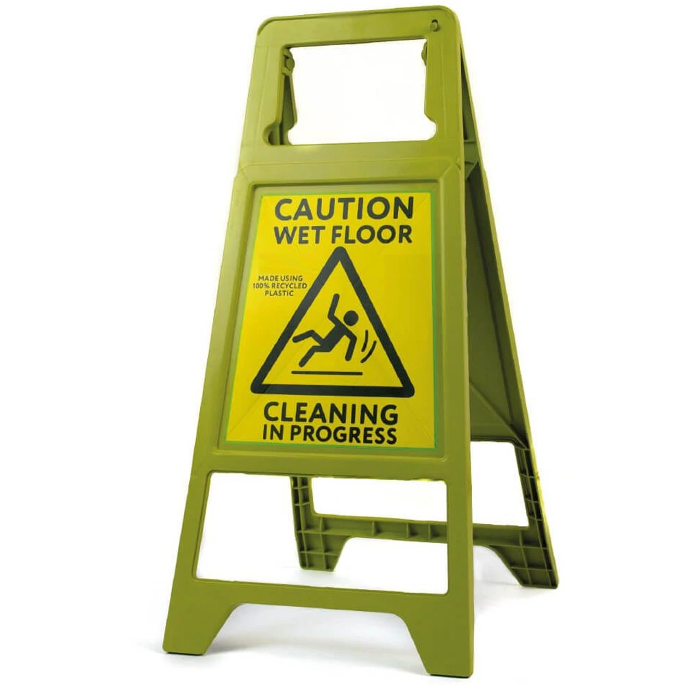  JanSan Recycled Floor Sign Wet Floor & Cleaning in Progress