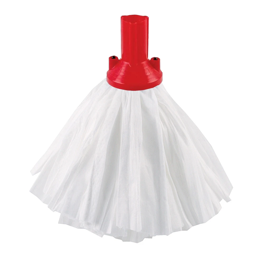 JanSan Exel Big White Mop Head 117g Large Red