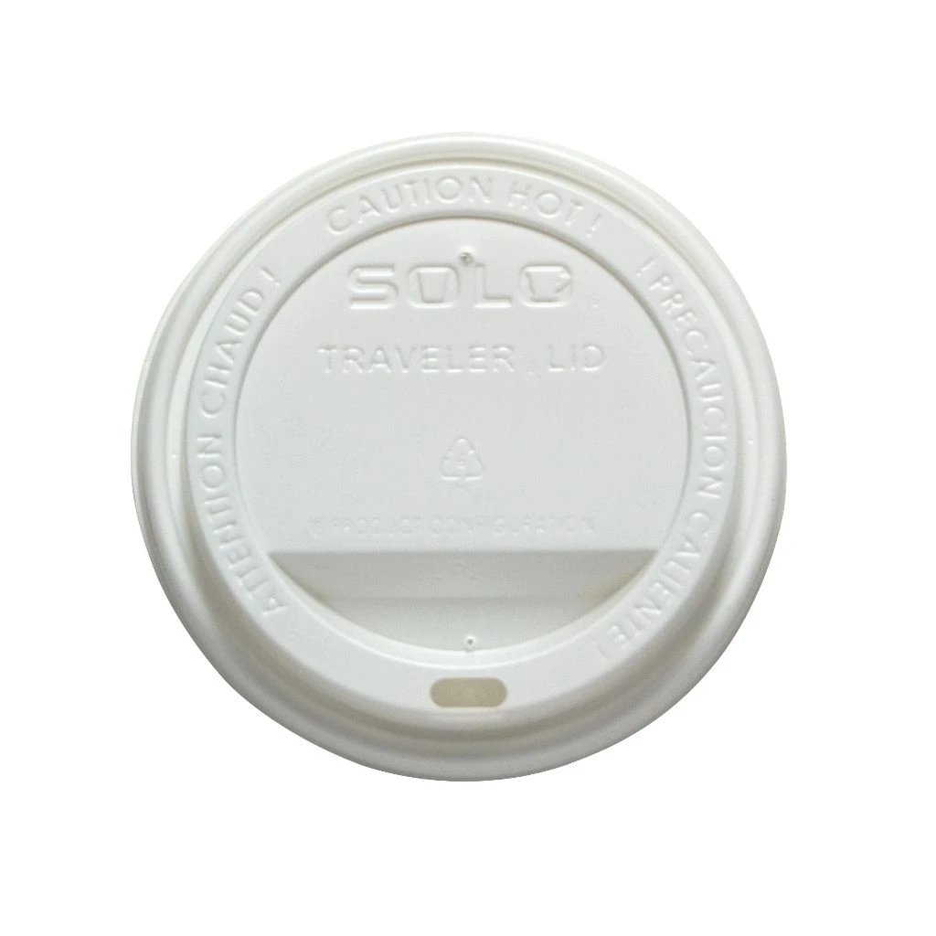 Solo TL36R Traveler Domed Paper Cup Lid White 12/16oz