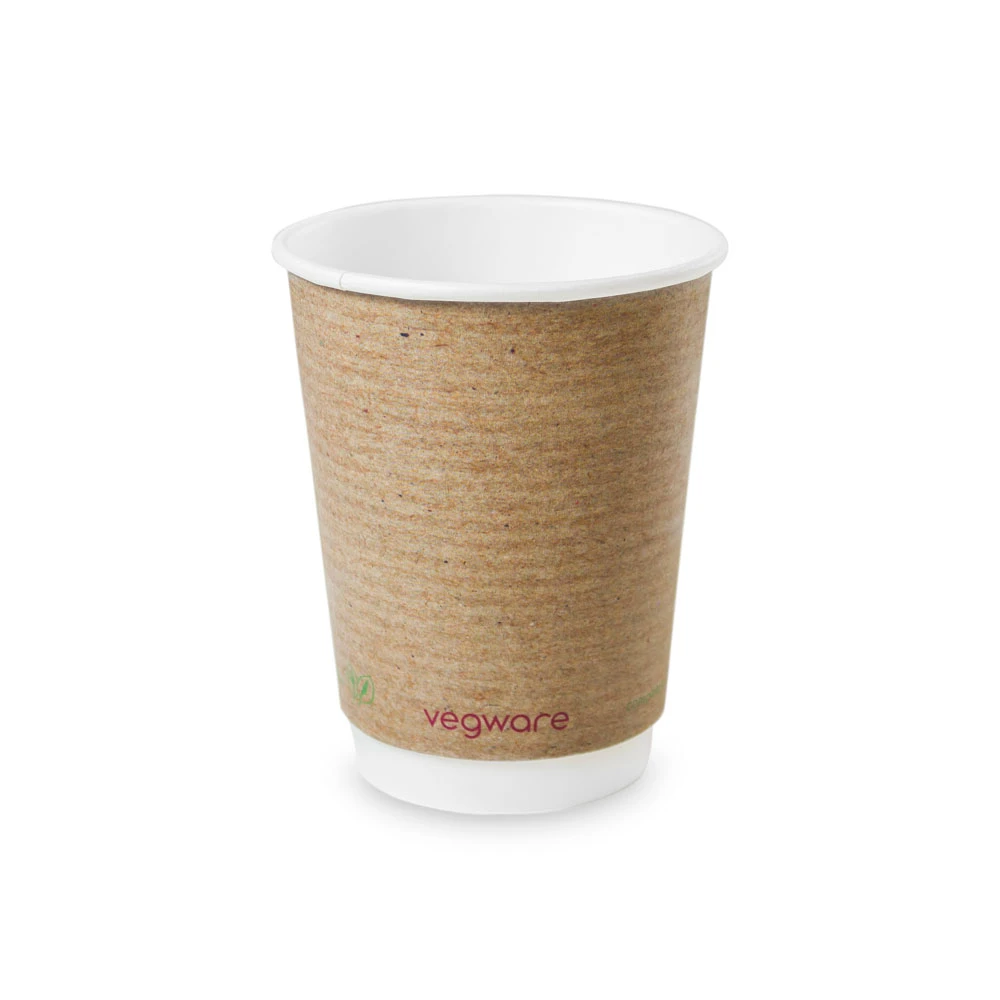 Vegware Kraft Double Wall Hot Paper Cups 89 Series 12oz 355ml