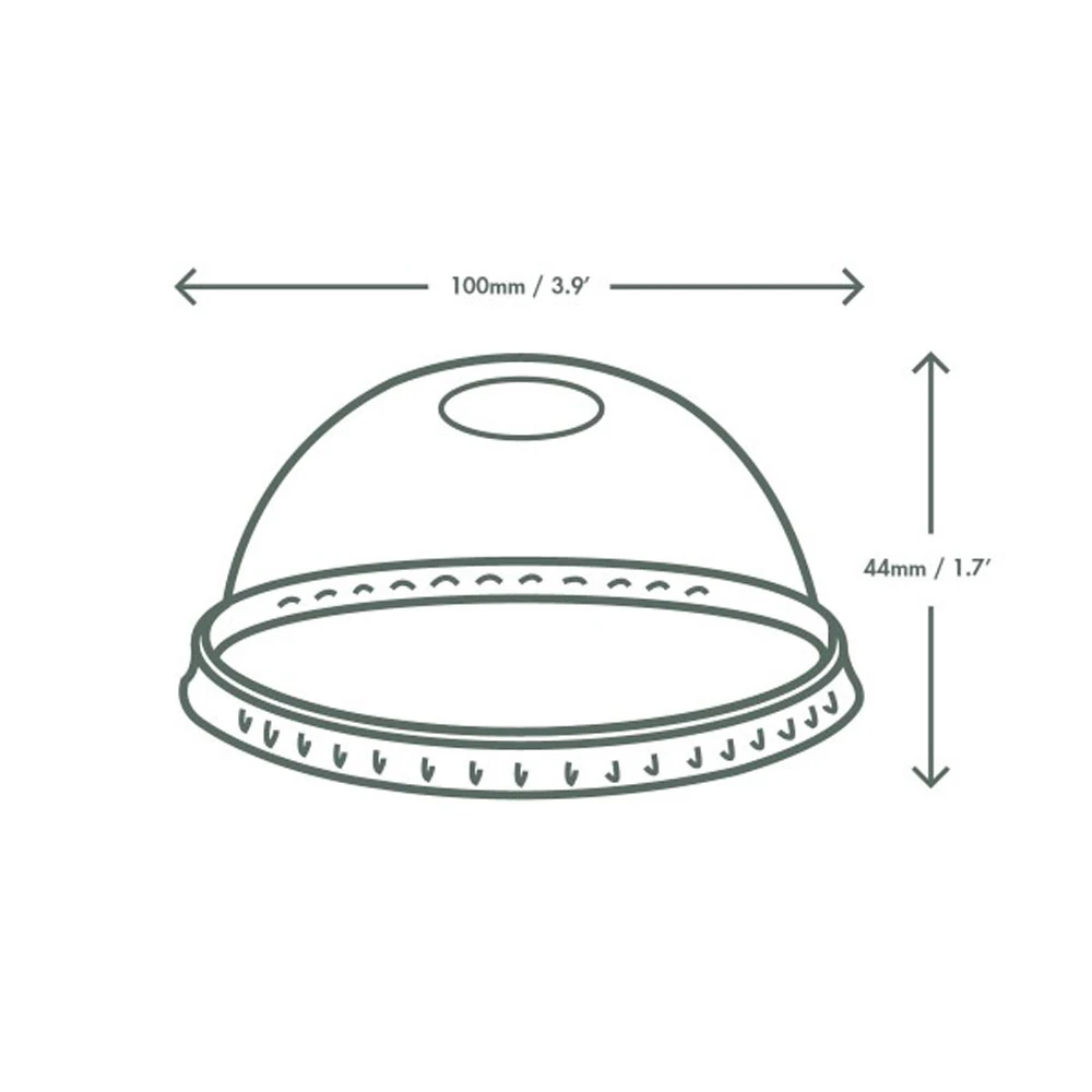 Vegware 96 Series Domed Hole Lid 